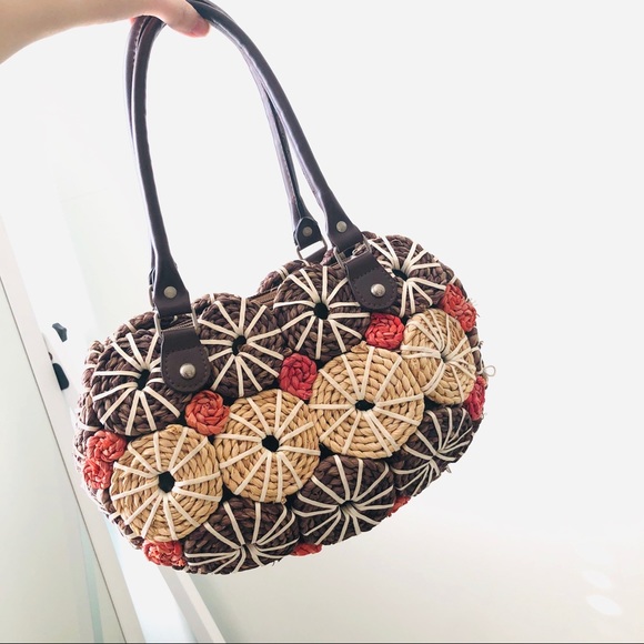 French crochet basket weave purse handbag - Picture 3 of 5